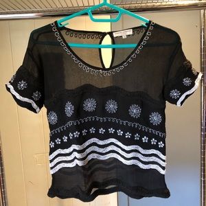 Opening Ceremony Silk Ribbed Top